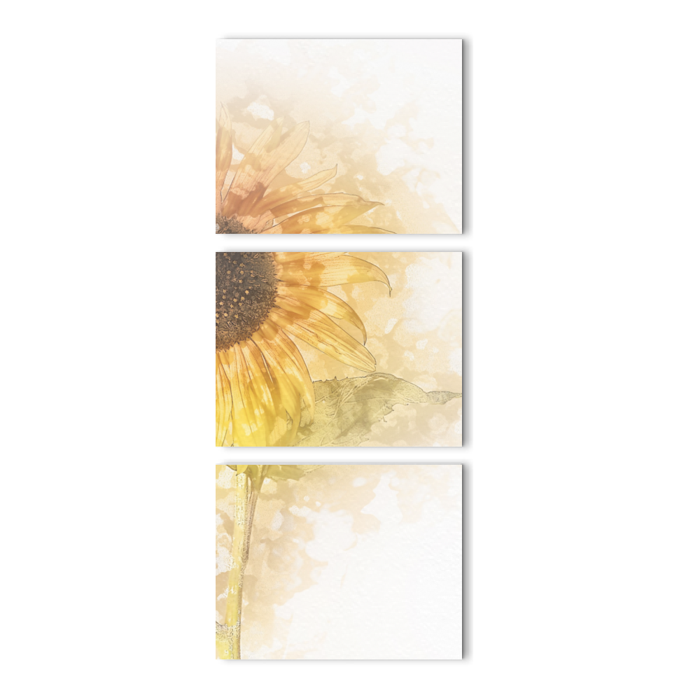 3 Pannelli Verticali Telaio girasole