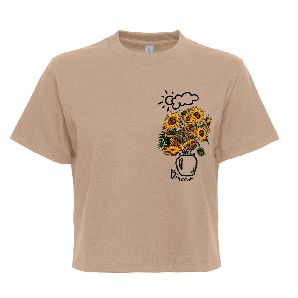 T-shirt Donna Top Crop -I Girasoli-