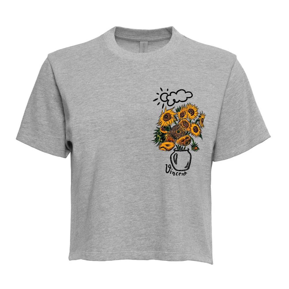 T-shirt Donna Top Crop -I Girasoli-