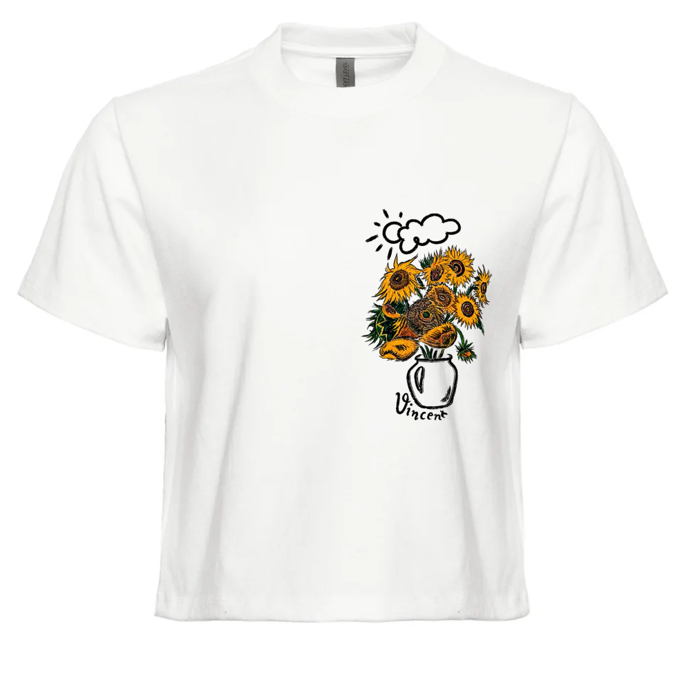 T-shirt Donna Top Crop -I Girasoli-