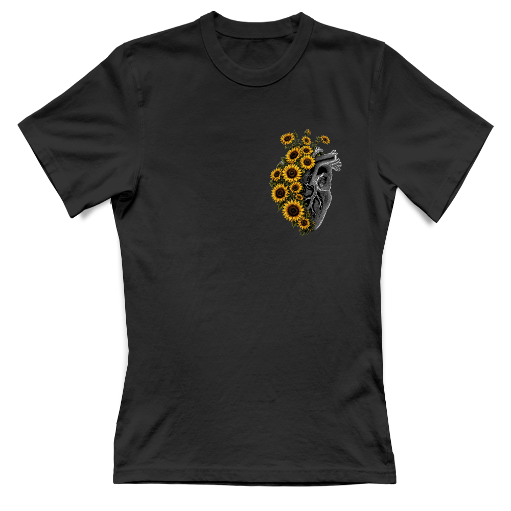T-shirt Donna stampa artistica girasole