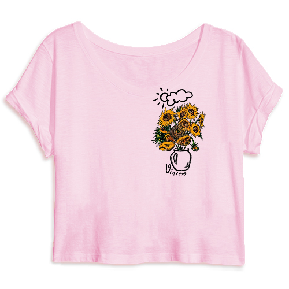 T-shirt Donna Top Crop -I Girasoli-