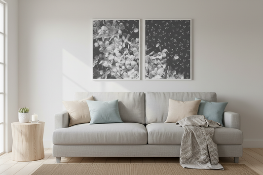 Canvas in soggiorno scandinavo