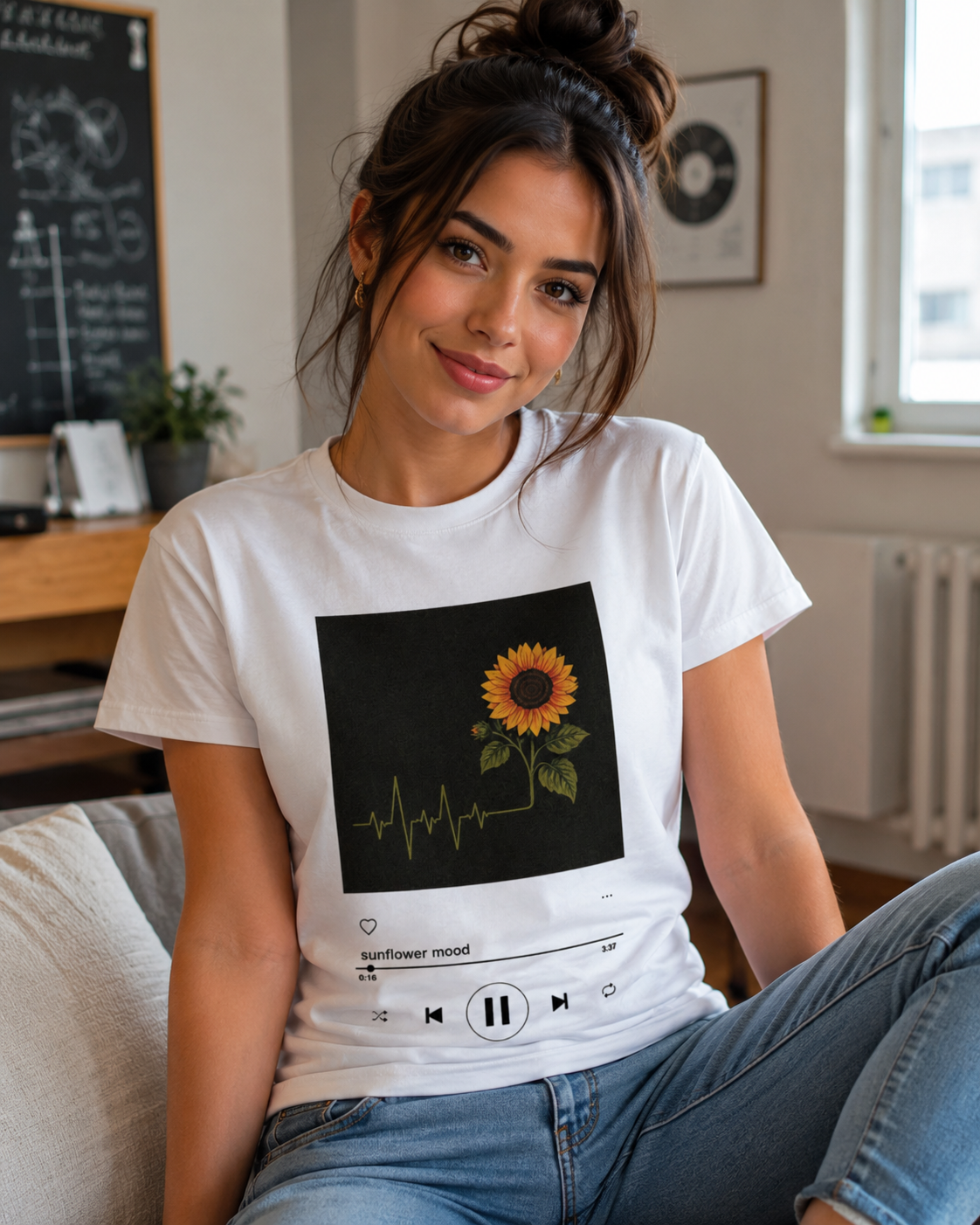T-shirt Donna Premium sunflower mood
