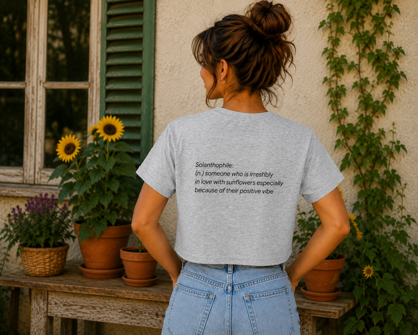 T-shirt Donna Top Crop -I Girasoli-