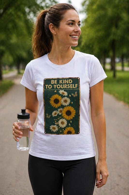 T-shirt Donna -be kind to yourself-