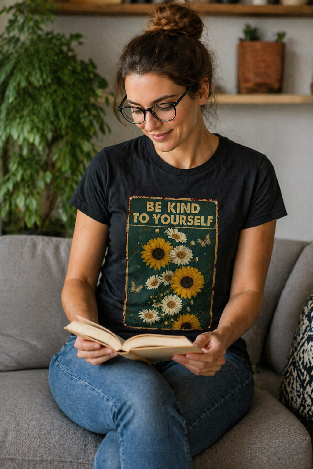 T-shirt Donna -be kind to yourself-