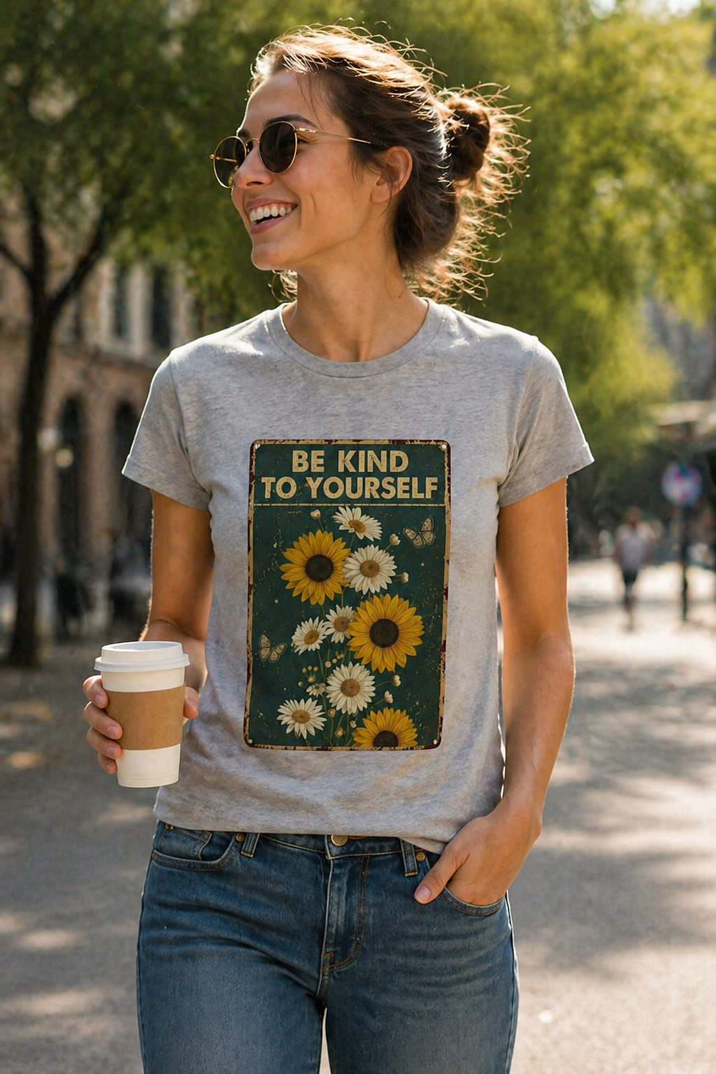T-shirt Donna -be kind to yourself-