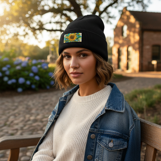 Cappellino unisex stampa artistica girasole