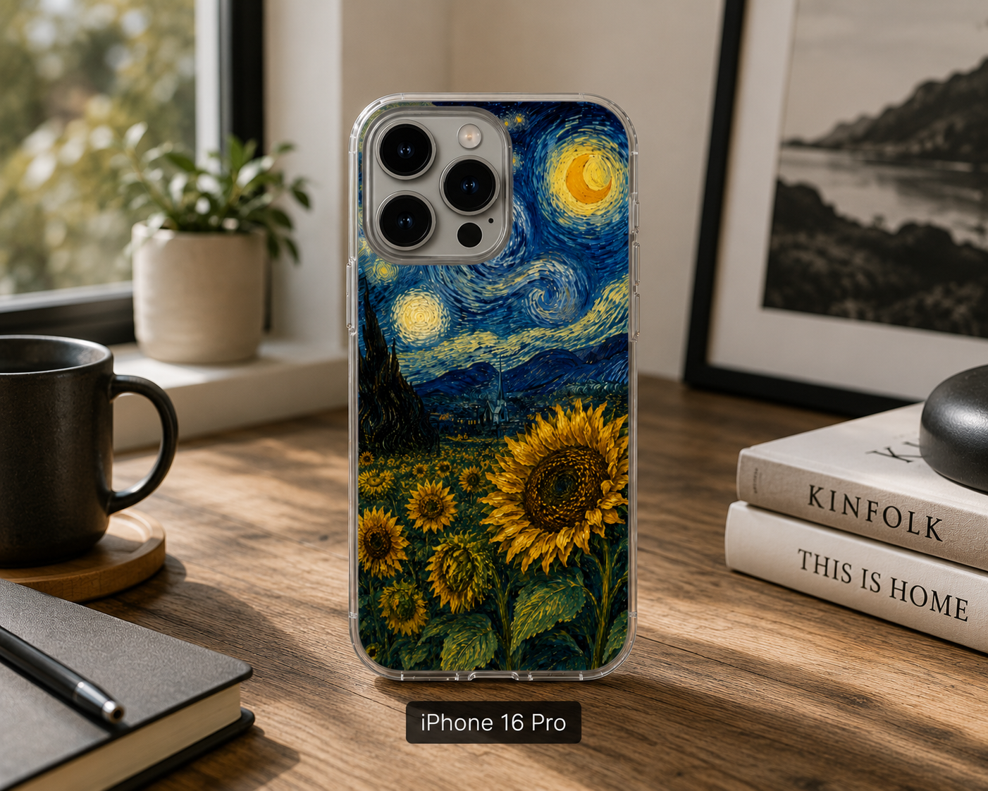 Cover iPhone Sunflower Art – Custodia in Gomma