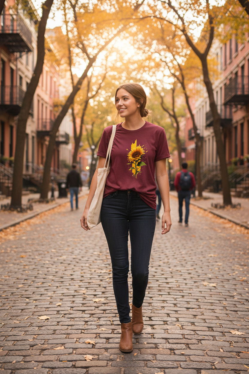 T-shirt bordeaux lifestyle