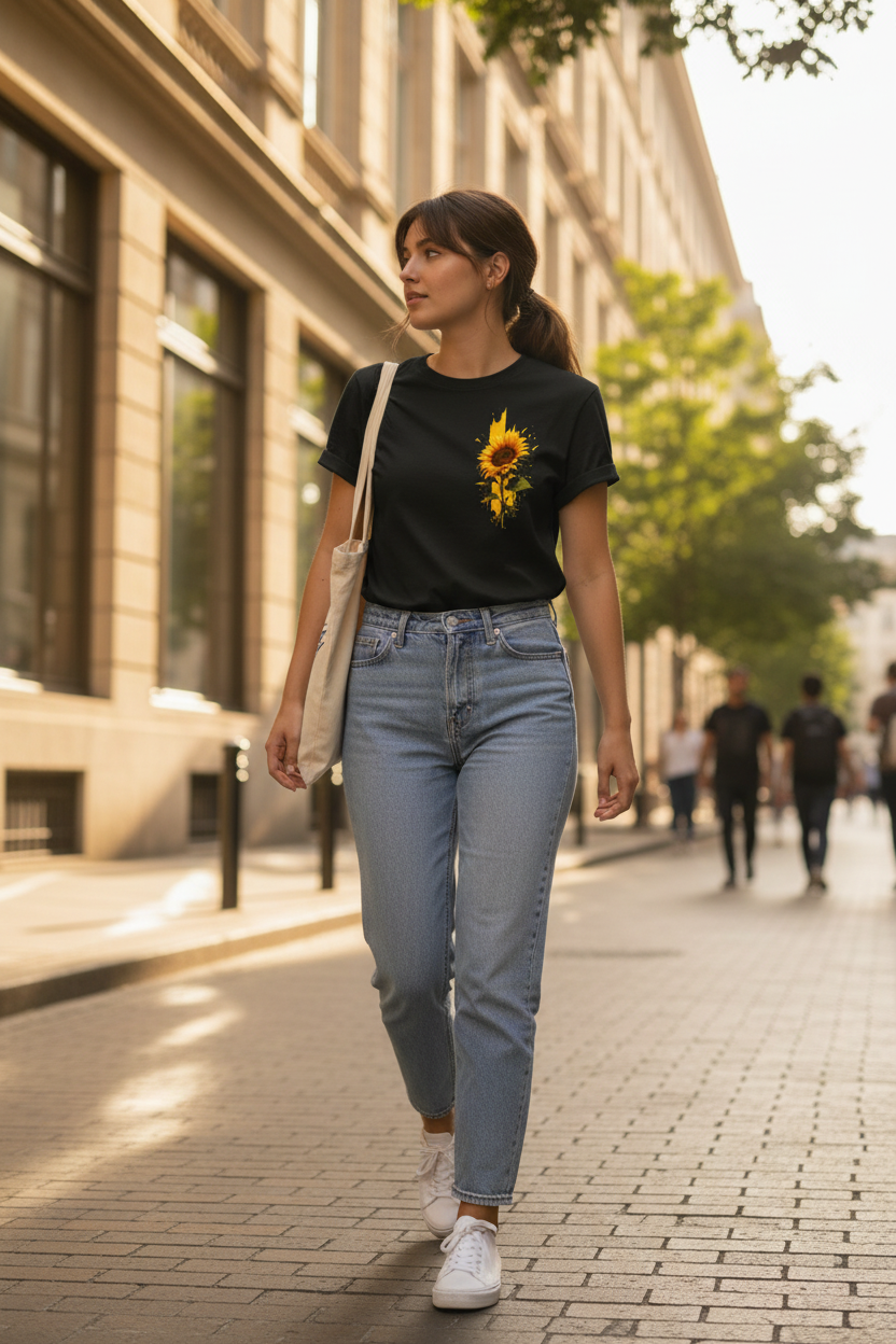T-shirt nera lifestyle