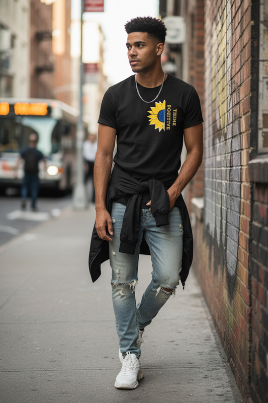 T-shirt Think Positive - uomo